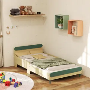 Buy Toddler Bed with Safety Rail, for Ages 3-10 Years, 195 x 103 x 60.5cm, Green