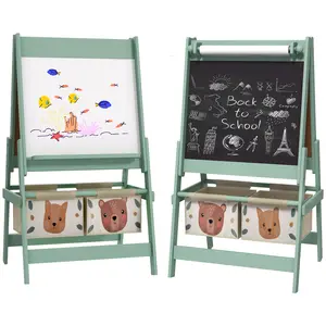 Buy Three-In-One Kids Easel with Paper Roll, Art Easel, with Storage - Green
