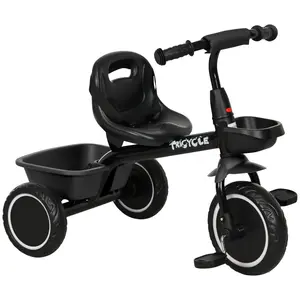 Buy Kids Trike for 2-5 Years with Adjustable Seat, Pedal, Baskets, Black