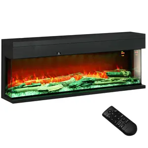 Buy 1800W 15-40&bdquo;&fnof; Adjustable Flame Glass Panel Convector Heater, 152cm