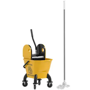 Buy 26 Litre Mop Bucket, with Wringer and Mop - Yellow