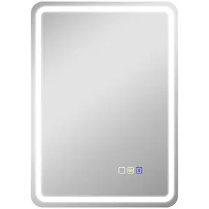 Buy 50 x 70 cm Bluetooth LED Bathroom Mirror with Anti-Fog - Silver Tone