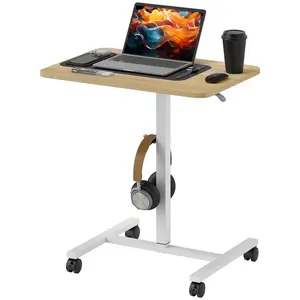 Buy 75-115cm Manual Adjustable Sit-To-Stand Desk - White/Wood-Effect