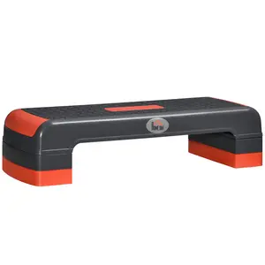 Buy Aerobic Step, 10cm, 15cm & 20cm Height Adjustable Exercise Stepper for Exercise Workout, Nonslip Step Board Great for Home & Office, Grey and Red