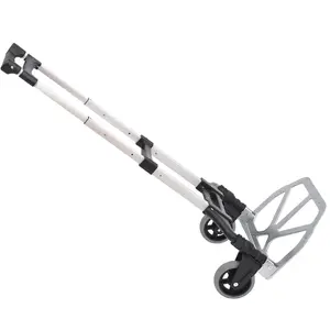 Buy Aluminium Folding Hand Truck Trolley, Heavy Duty Foldable Sack Cart with Adjustable Telescoping Handle, 70KG Load Capacity