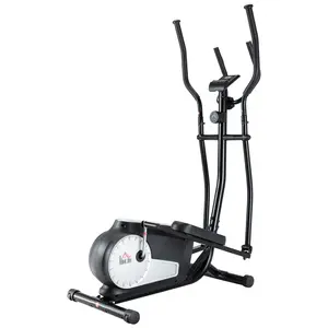 Buy Elliptical Cross Trainer, Home Cardio Workout Machine with Eight Level Magnetic Resistance, LCD Monitor, Heart Rate Sensor, Two Wheels