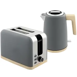 Buy Kettle and Toaster Set, 1.7L 3000W Fast Boil Kettle & 2 Slice Toaster Kitchen Set with 7 Level Browning Controls, Defrost, Reheat, Auto Off, Boil-dry Protection, Grey