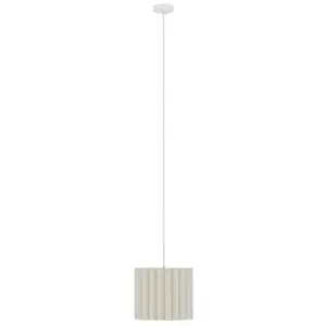 Buy Linen Pendant Light, Modern Wave Ceiling Light Shade, E27 Lampshade for Living Room, Bedroom, Kitchen, Hallway, White