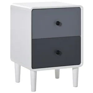 Buy  Modern Side Cabinet Nightstand Home Organizer with 2 Storage Drawer Unit for Bedroom, Living Room