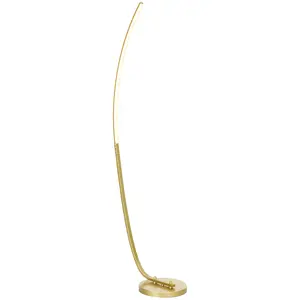 Buy Modern 147cm Curved LED Floor Lamp - Gold Tone