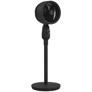 Buy Pedestal Fan, Powerful Air Circulator, 12 Inch Floor Standing Fan with 3 Speed Settings, Oscillating Function for Bedroom, Home and Office, Black