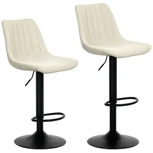 Buy Set of Two Chenille-Feel Tub Bat Stools - Beige