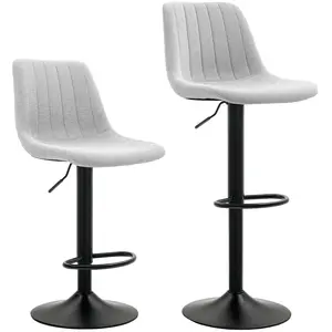 Buy Set of Two Chenille-Feel Tub Bat Stools - Grey