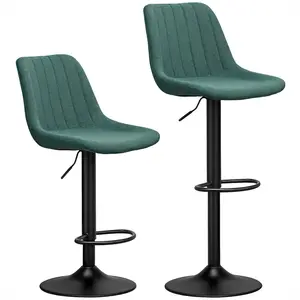 Buy Set of Two Chenille-Feel Tub Bat Stools - Green