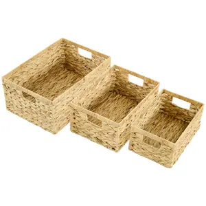 Buy Set of Three Water Hyacinth Storage Baskets