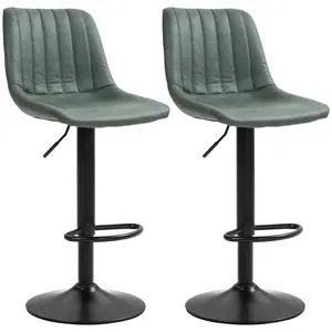 Buy Set of Two Retro Tub Bar Stools - Green