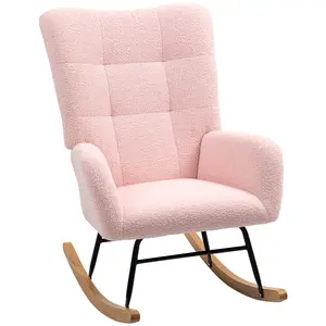 Buy Teddy Fleece Rocking Chair - Pink