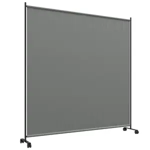 Buy 183 x 181cm Outdoor Privacy Screen, with Wheels - Dark Grey