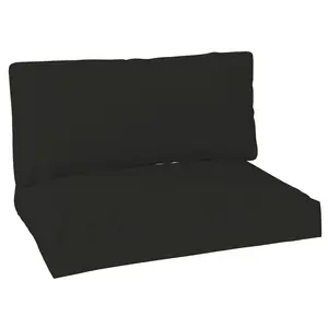 Buy 2 Seater Pallet Furniture Cushions Pallet Cushions, UPF20+ 220gsm Fabric, 20 cm Thick Outdoor Seat Pads, Black