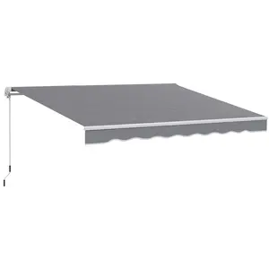 Buy 2 x 2.5m Manual Retractable Awning - Dark Grey