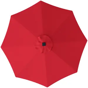 Buy 3 m Replacement Parasol Canopy with Top Vent, UPF 50+ Garden Parasol Replacement Canopy, 8 Rib Parasol Cover Replacement Fits Various Frames, Red