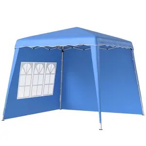 Buy 2.4 x 2.4m Two Wall Pop Up Gazebo - Blue