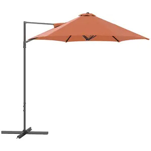 Buy 2.5m Rotating Cantilever Parasol - Orange