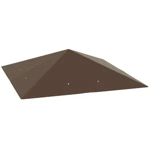 Buy 3 x 3(m) Gazebo Canopy Replacement Cover, Garden Gazebo Roof Replacement with Drain Holes, Water-resistant Plastic Coating, 370g/&atilde;Ž&iexcl;, UPF30+, TOP COVER ONLY, Brown