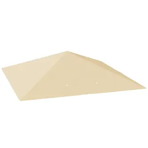 Buy 3 x 3(m) Gazebo Canopy Replacement Cover, Garden Gazebo Roof Replacement with Drain Holes, Water Resistant PVC Coating, 370g/&atilde;Ž&iexcl;, UPF30+, TOP COVER ONLY, Beige
