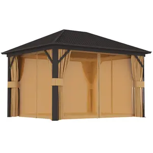 Buy 3.6 x 3(m) Aluminium Frame Hardtop Gazebo, with Accessories