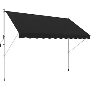 Buy 3x1.5m  Adjustable Outdoor Aluminium Frame Awning Black