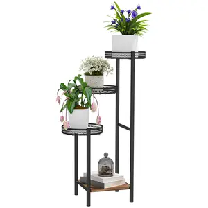 Buy Four-Tier Steel Plant Stand - Black