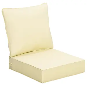 Buy Outdoor Seat and Back Cushion Set Patio Deep Seating Chair Replacement Cushion