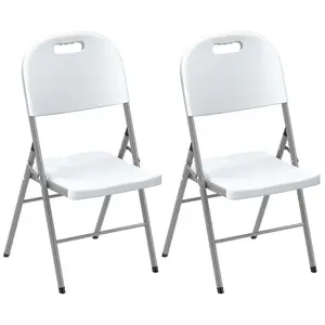 Buy Set of Two Foldable Outdoor Chairs - White