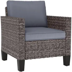 Buy Single Rattan Armchair, with Cushions - Mixed Grey