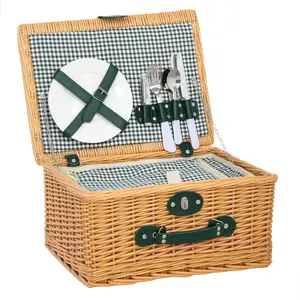 Buy Two-Person Picnic Set, with Wicker Basket
