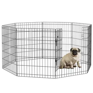 Buy 8 Panel DIY Dog Pen with Door, for Dogs, Small Animals, Indoor/Outdoor Use, 76cm High