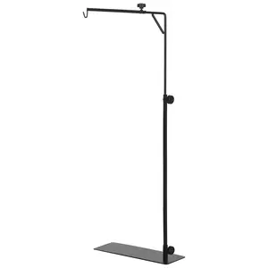 Buy 86-129Hcm Adjustable Height and Length Reptile Lamp Stand Holder with Hook Hanging, Base - Black