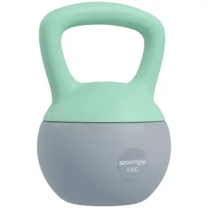 Buy 6KG Soft Kettlebell, Kettlebell with Non-Slip Handle for Home Gym, Weight Lifting, Strength Training, Green/Grey