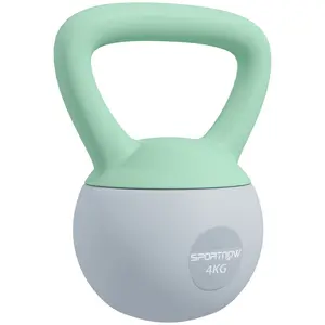 Buy 4KG Soft Kettlebell, Kettlebell with Non-Slip Handle for Home Gym, Weight Lifting, Strength Training, Green/Grey