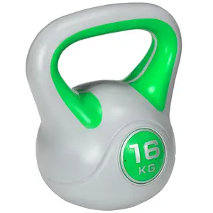 Buy Kettlebell, 16kg Kettle Bells with Handle for Home Gym Weight Lifting and Strength Training, Green and Grey