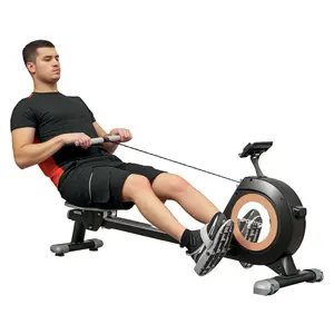 Buy Rowing Machine, 16-Level Magnetic Rower Machine with LCD Monitor and Phone Holder, Black