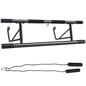 Buy Pull-Up Bar, No-Drilling Chin-Up Bar, Push-Up Stand with Resistance Bands, Padded Handles for Home Gym Exercise
