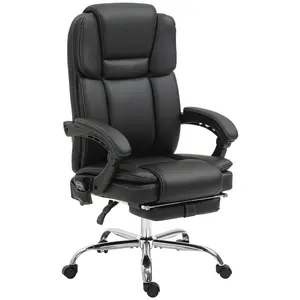 Buy Six Point Vibrating Massage Office Chair - Black