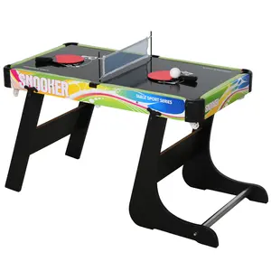 Buy HOMCOM Folding Multi Gaming Table 4 in 1 Hockey, Football Table, Table Tennis, Billiards For Play Fun