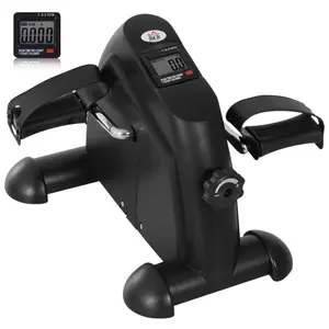 Buy HOMCOM Mini Exercise Bike, Portable Pedal Exerciser, Under Desk Bike with LCD Display for Legs and Arms Training, Black