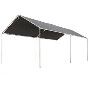 Buy Outsunny 3 x 6m Heavy Duty Carport Garage Car Shelter Galvanized Steel Outdoor Open Canopy Tent Water UV Resistant Waterproof, Grey