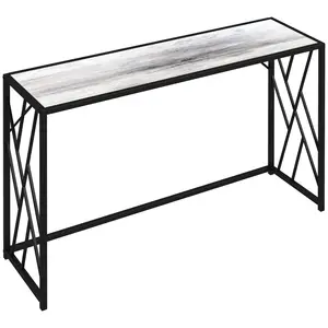 Buy Console Table, Industrial Sofa Table with Metal Frame for Living Room, Hallway, 120&nbsp;cm, Grey
