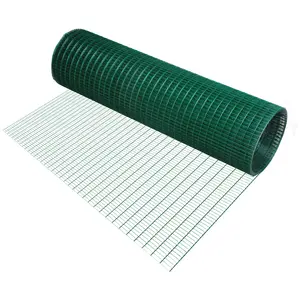 Buy PVC Coated Welded Wire Mesh Fencing Chicken Poultry Aviary Fence Run Hutch Pet Rabbit 30m Dark Green
