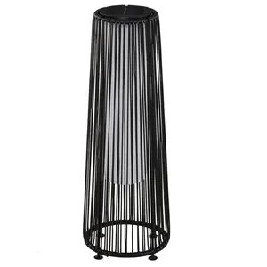 Buy Patio Garden Solar Powered Lights Woven Resin Wicker Lantern Auto On/Off